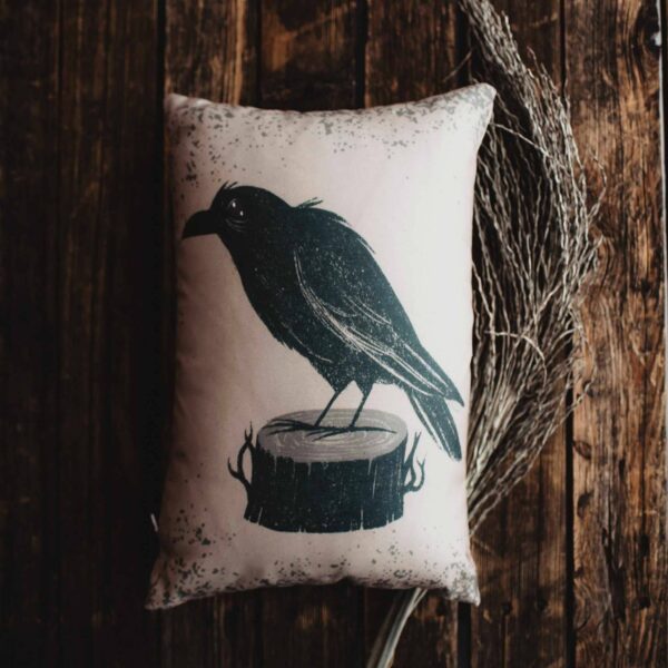 UniikPillows - Primitive Black Cat Lumbar Pillow Cover | 18x12 Halloween Décor | Fall Decor | Room Decor | Decorative Pillows | Gift for her | Sofa Pillows - Image 4