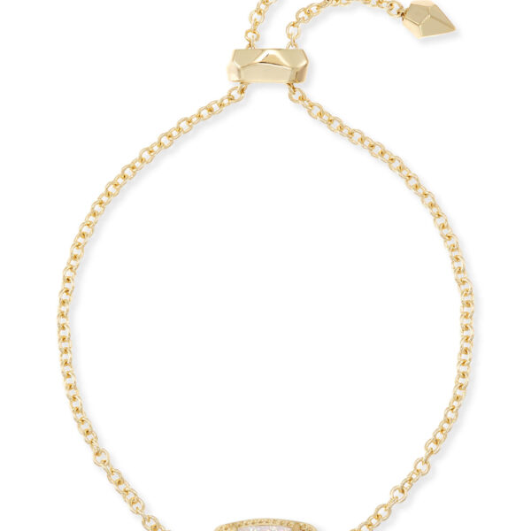 ELAINA DELICATE CHAIN BRACELET GOLD IRIDESCENT DRUSY