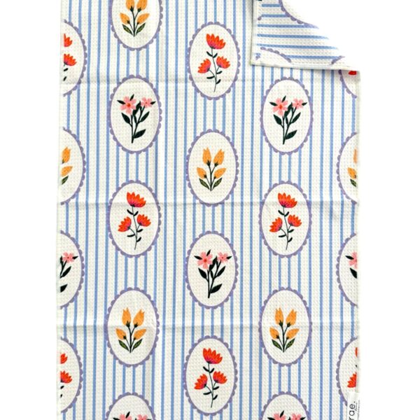 April Flowers: Double-Sided Hand Towel: Black, 17x27 in, Hand Towel