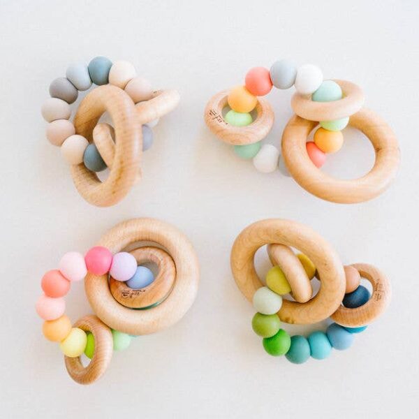 Bannor Toys - Saturn Ring Wooden Baby Teethers - Image 2