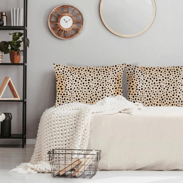 Cheetah Spot Satin Pillowcase and Black Eyemask Gift Set - Image 2