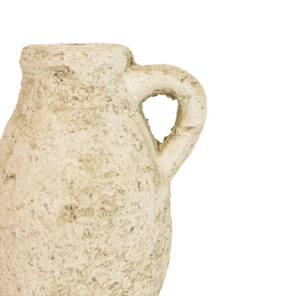 Charlotte Pitcher Bud Vase Antique White Terracotta - Image 4