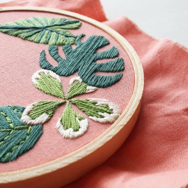 Tropical Plants Beginner Hand Embroidery Kit - Image 2