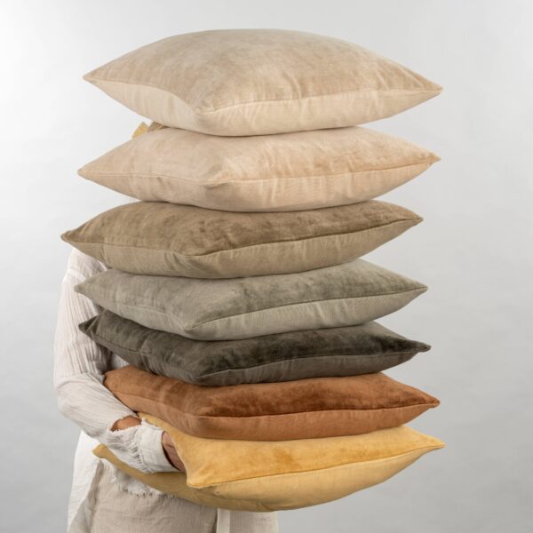 16x24 Vera Velvet Pillow Bisque - Image 2