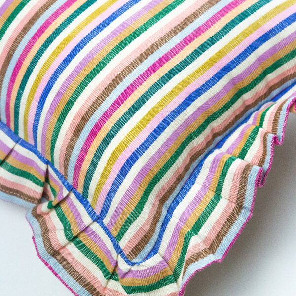 Archive NY - Valentina Ruffle Rainbow Stripe Pillow - Image 6