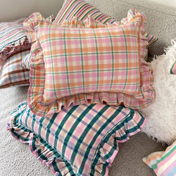Archive NY - Valentina Ruffle Rainbow Stripe Pillow - Image 7