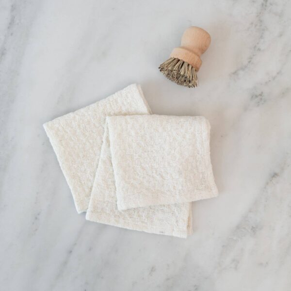 Linen Tales - Undyed Linen Dishcloth Set of 2 - Image 2