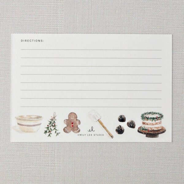 emily lex studio - Christmas baking recipe cards - Image 2