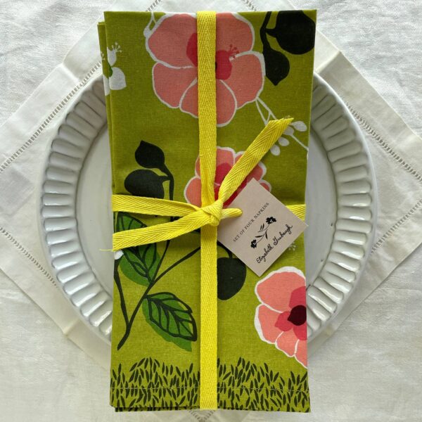 Elizabeth Grubaugh - Matcha Napkin Set of Four - Image 4