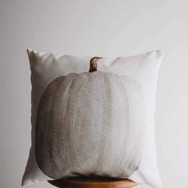 UniikPillows - White Straight Stem Pumpkin Pillow Cover |   Primitive Farmhouse Decor | Farmhouse Pillows | Country Decor | Fall Throw Pillows | Gift - Image 4