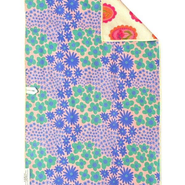 Marilyn: Reversible Hand Towel: Cream/Purple - Image 3