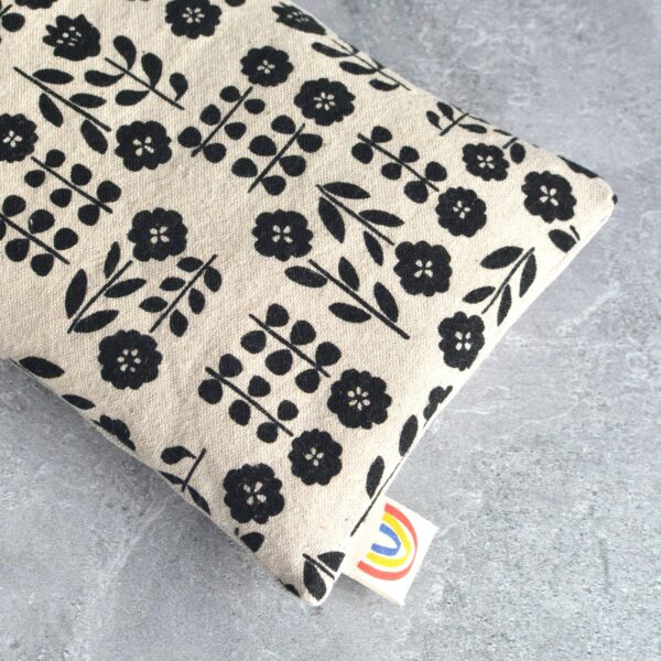 Japandi Floral Monochrome Weighted Eye Pillow: Mint - Image 2