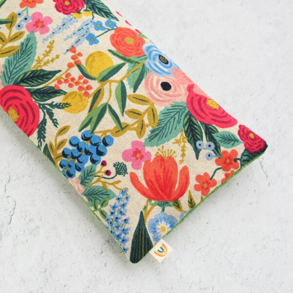 Oversized Eye Pillow in Garden Party Floral Canvas Spring: Lavender - Image 5