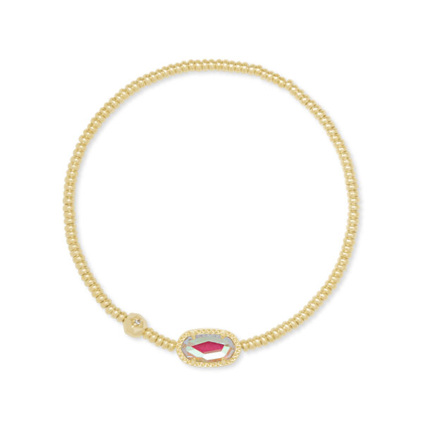 GRAYSON STRETCH BRACELET GOLD DICHROIC GLASS