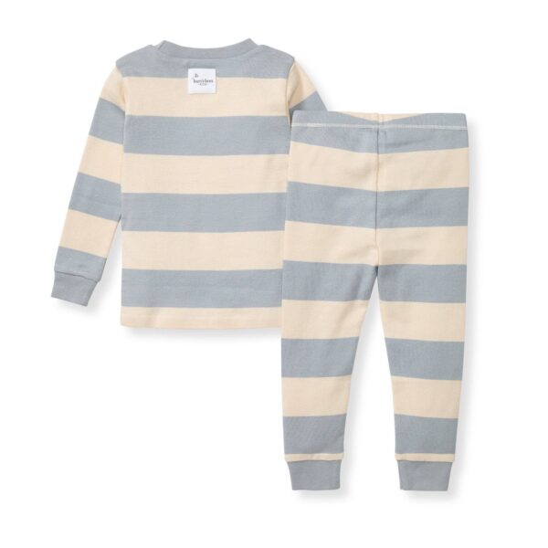Rugby Stripe Toddler PJ Set: Quarry, 2 Toddler - Image 3