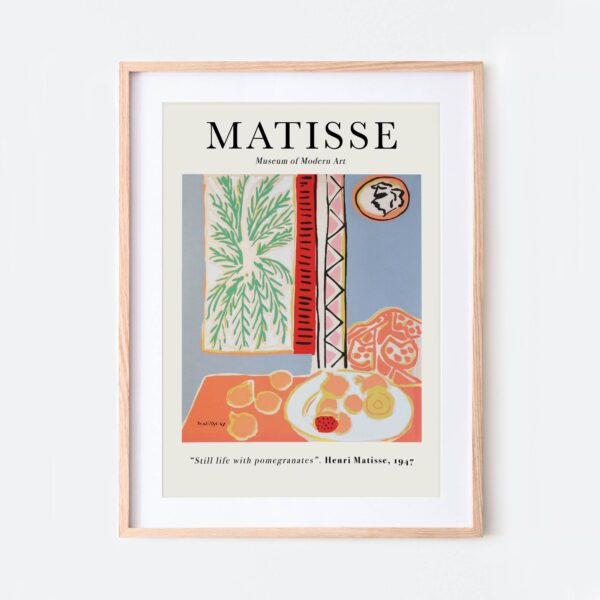 Sugar & Canvas - Henri Matisse Still Life with Pomegranates Art Print M63 - Image 2