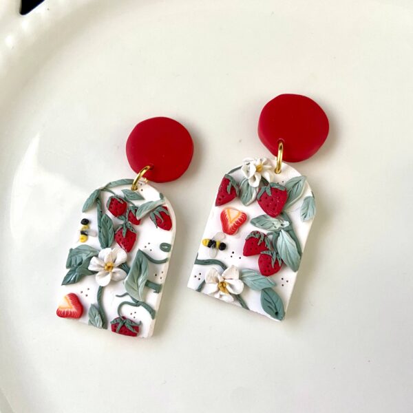 Summer Strawberry Dome Dangles - Image 3
