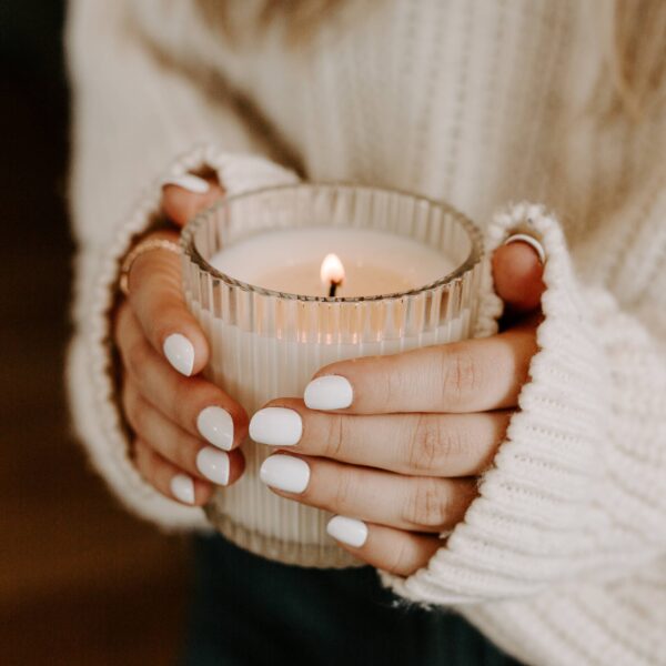 Cozy Season 11 oz Soy Candle, Fluted Ribbed Jar - Image 7