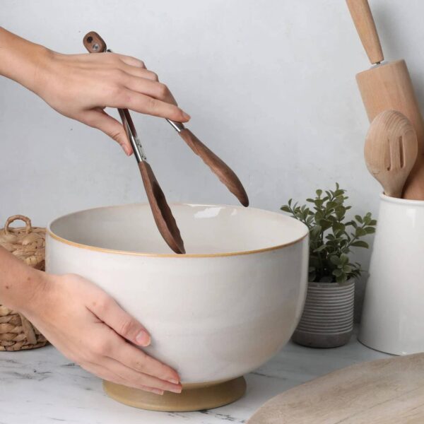 Olive Wood and Stainless Steel Tongs: Olive - Image 10
