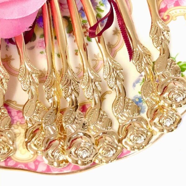 Gold Plated Spoon Rose Handle - Image 4