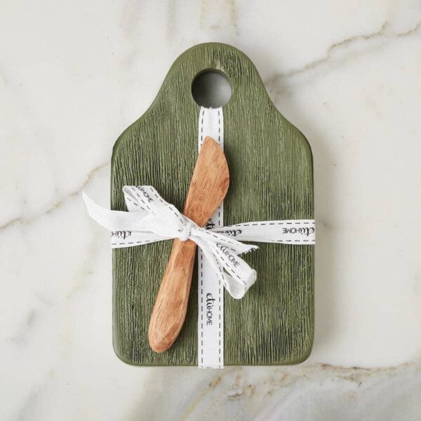 Dutch Cheese Board with Spreader Spruce Green - Image 5