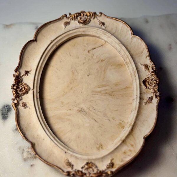 Ornate Oval Candle Base: Beige - Image 5