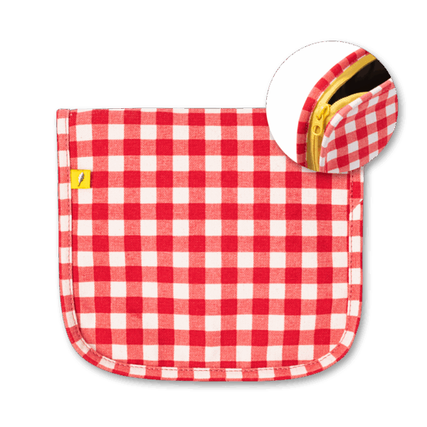 Fluf - Snack Mat - Gingham Red