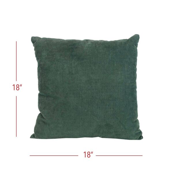 Foreside Home & Garden - Mili 18x18 Farmhouse Corduroy Velvet Filled Throw Pillow - Image 5