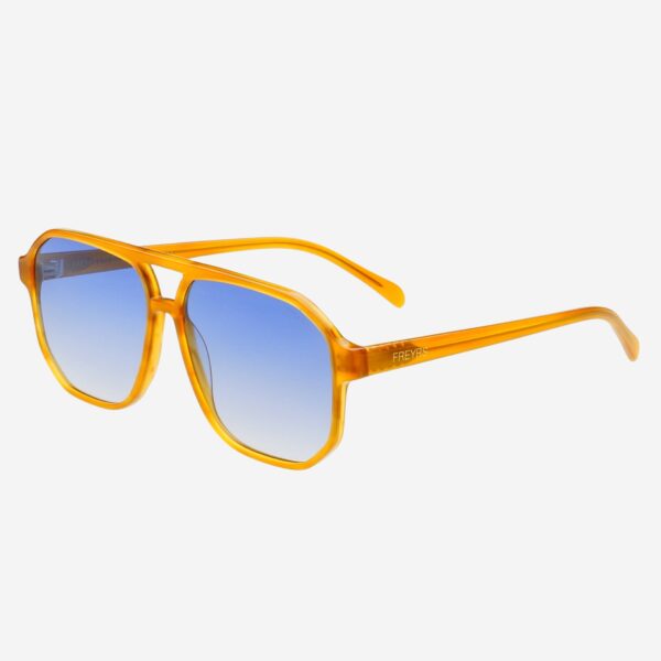 Billie ( NEW ) Unisex Aviator Sunglasses : Light Brown - Image 3