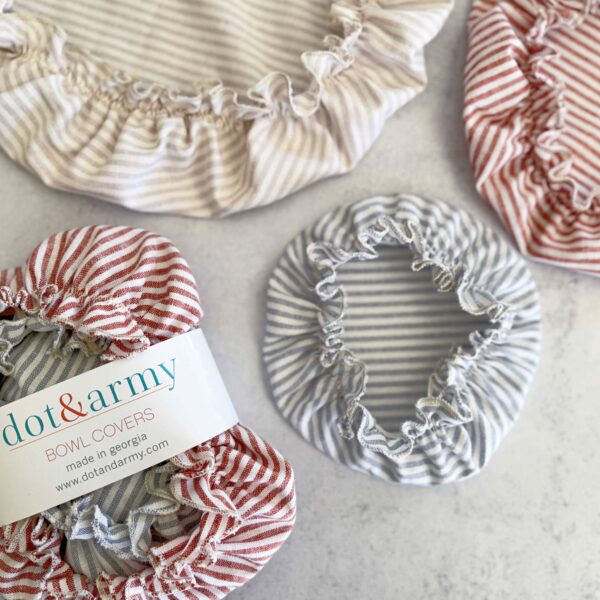 Americana Stripe Bowl Covers, set of three - Image 2