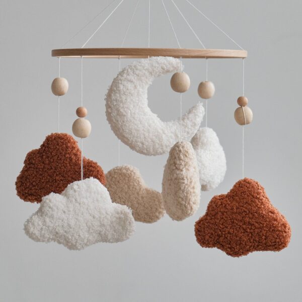 ChilDreams - Cloud Baby Mobile, Neutral Baby Crib Mobile, Cloud Nursery - Image 6