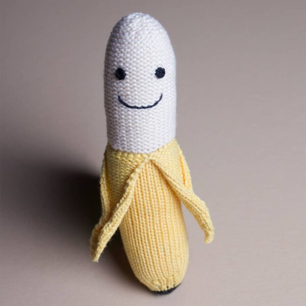 Estella - Baby Rattle Toy - Banana Rattle (Handmade) - Image 3