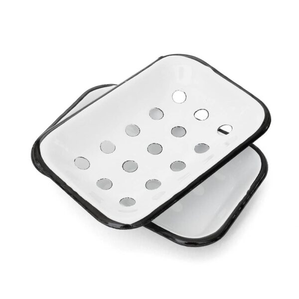 Farmhouse White Metal Soap Dish - Image 4