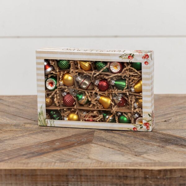 SET/ 24 CLASSIC MINI ORNAMENT ASSORTMENT - Image 3