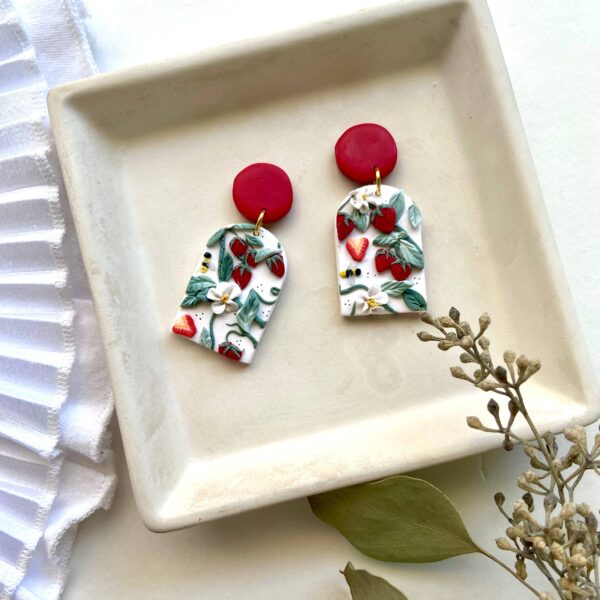 Summer Strawberry Dome Dangles - Image 4