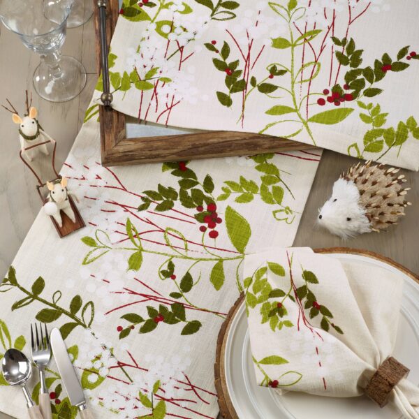 Holiday Botanical Napkin: Natural, 20" - Image 2
