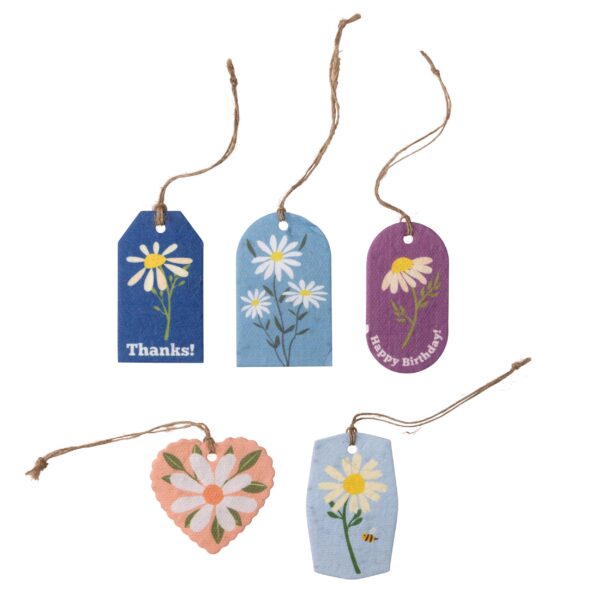 Plantable Seed Gift Tags - Vintage Seed Design, 5 Gift Tags: Daisies - Image 16