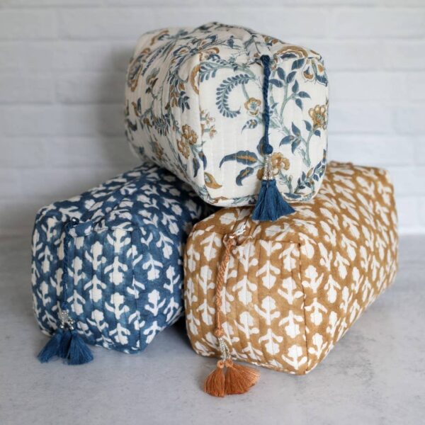 Pacific & Rose Textiles - Cosmetic Bag Charlotte Caramel - Image 2