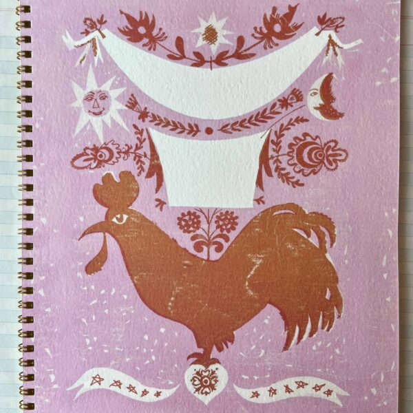 French Storybook Notebooks: Red and Blue Scene Lined - Image 5