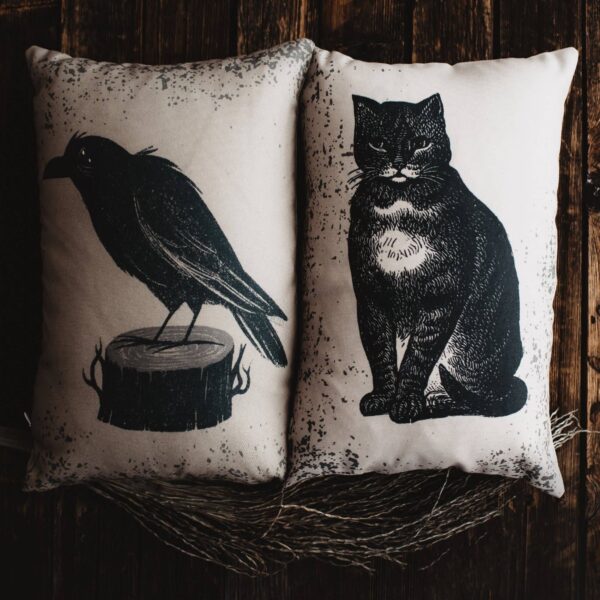 UniikPillows - Primitive Black Crow Lumbar Pillow Cover - Image 5