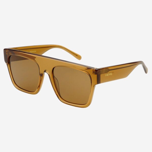 Madison Acetate Unisex Flat Top Sunglasses : Brown - Image 3