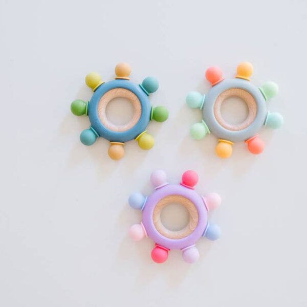 Bannor Toys - Captains Wheel Wood + Silicone Baby Teething Toy - Image 5