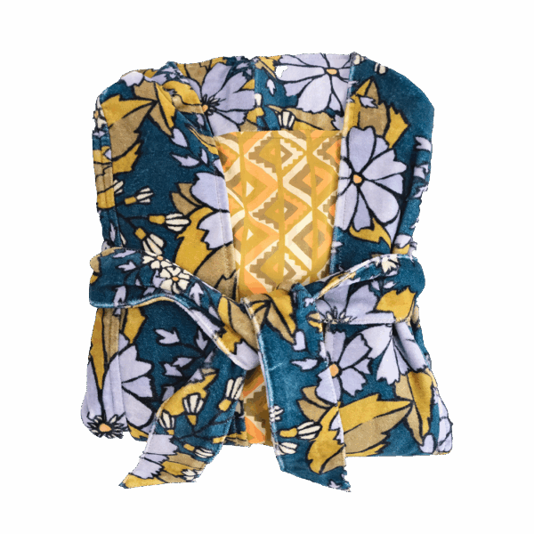 Handker Bandanas - Velvet Robe: Reversible Cotton Duster - Daisy
