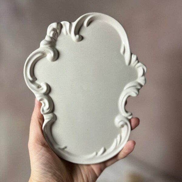 Asymmetry Elegance Tray| Jewelry Tray| Vintage| Handmade : White - Image 9