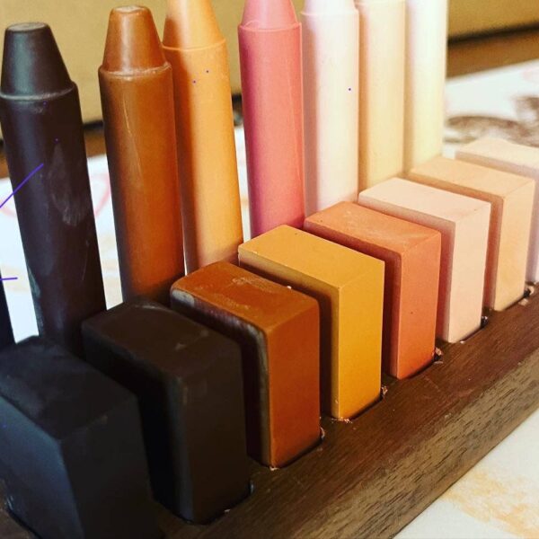 Organic Beeswax Crayons: 12 SkinTones in Blocks - Image 2