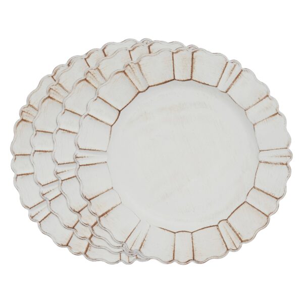 Scalloped Ruffled Charger: Ivory, 13" - Image 4