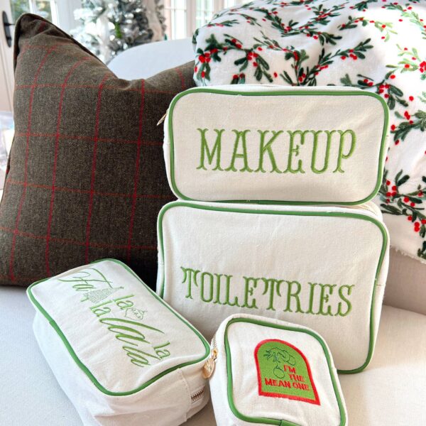 Toiletries - Green Canvas XL Bag - Image 2