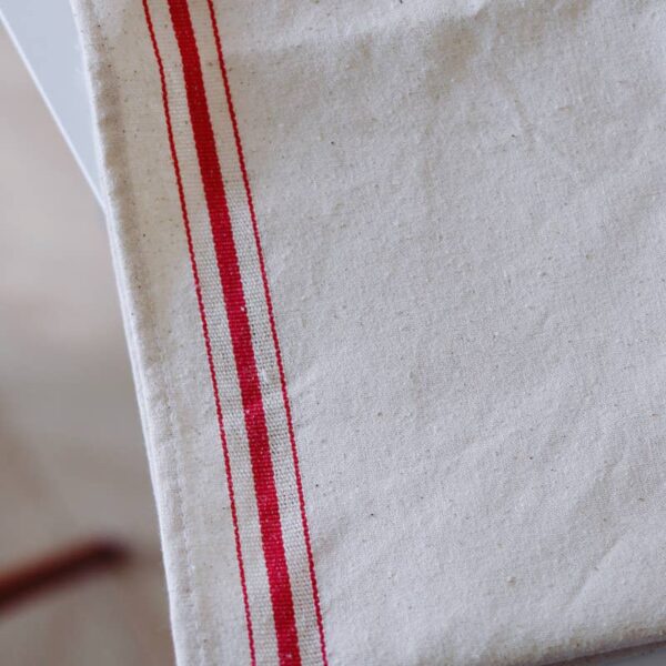 Farmhouse Simple Striped Napkin: Red lines