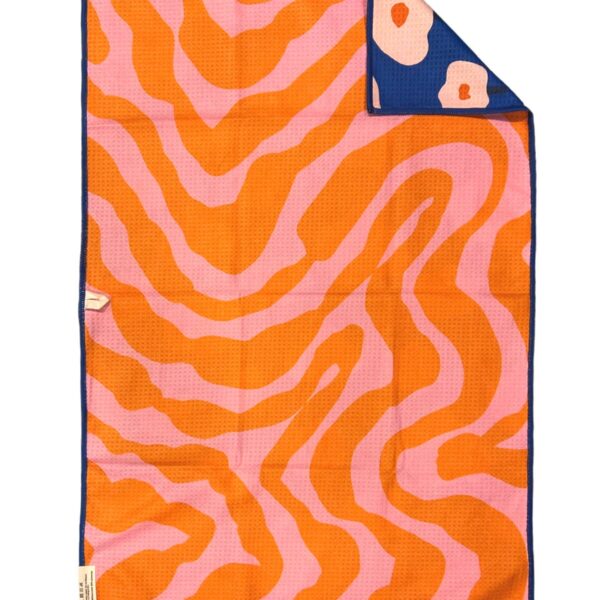 Fidget: Reversible Hand Towel: Blue/Pink/Orange - Image 3