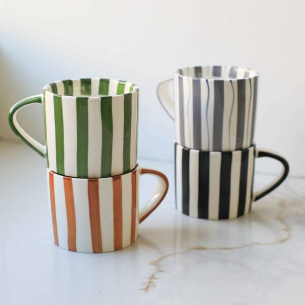 Simple Striped Mugs: Red - Image 5